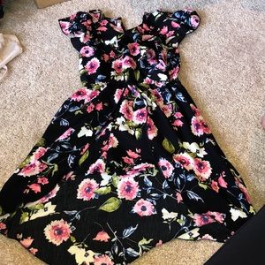 Girls high low romper